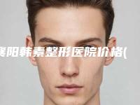 襄阳韩素整形医院价格(费用)清单火热上线_项目信息2025更新附隆鼻子失败修复案例